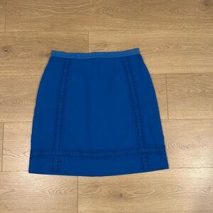ANN Taylor Petite beautiful bright electric Blue pencil  A line Skirt size 8P